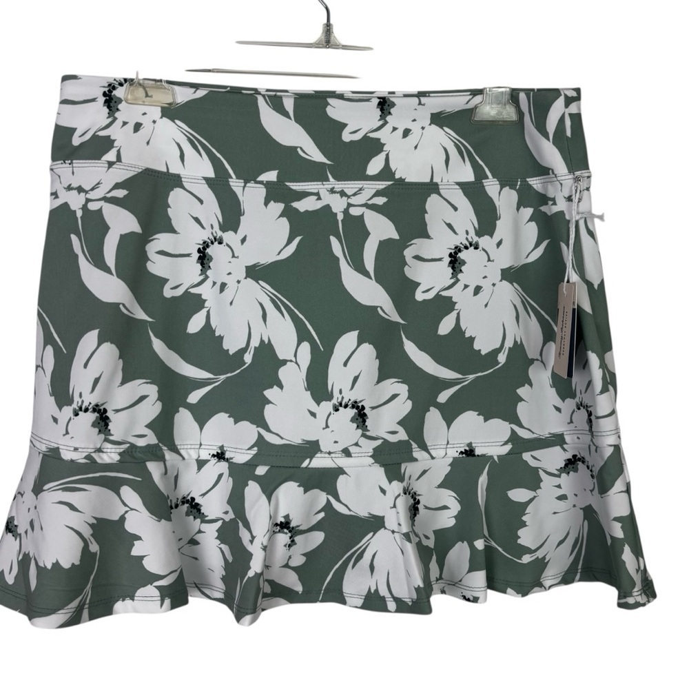 Tommy Bahama Green and White Floral Golf Tennis Skort Size Medium - Picture 2 of 9